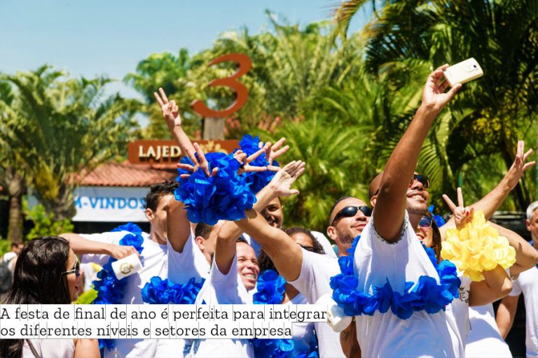 Integração entre colaboradores na festa de final de ano