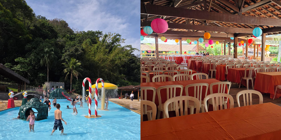 Festa de formatura de 5º Ano ao ar livre, com piscina, no Lajedo, Rio de Janeiro